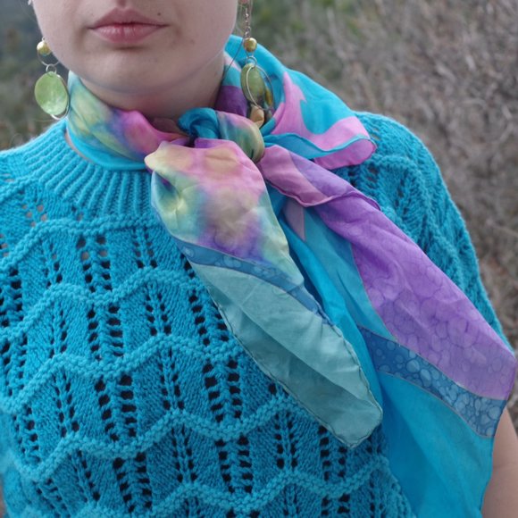 Knit Blue Sweater Spring Top - Picture 4 of 7